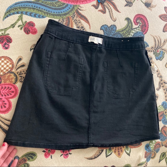 Jolt black denim studded high waist skirt - Picture 4 of 13